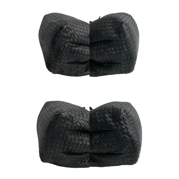 BOTTEGA VENETA Black Leather Intrecciato Tote Bag - Picture 7 of 9